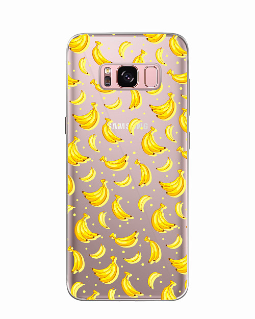 Силиконовый чехол для Samsung Galaxy S8 Бананы