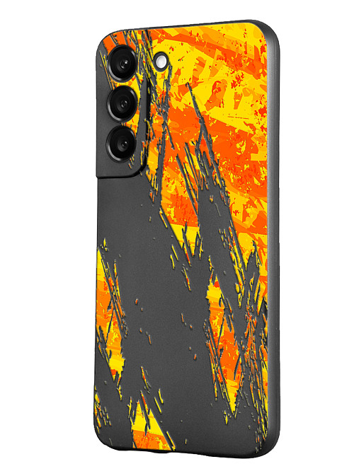 Силиконовый чехол для Samsung Galaxy S22 (5G) Оранжевая краска
