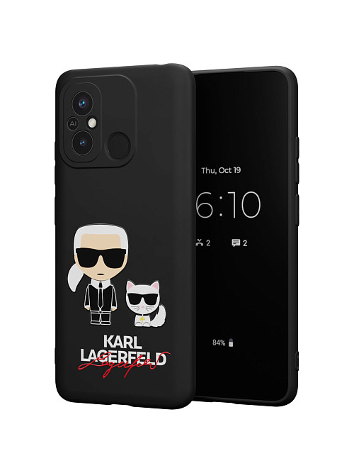 Силиконовый чехол для Poco C55 "NOVEL: Lagerfeld"