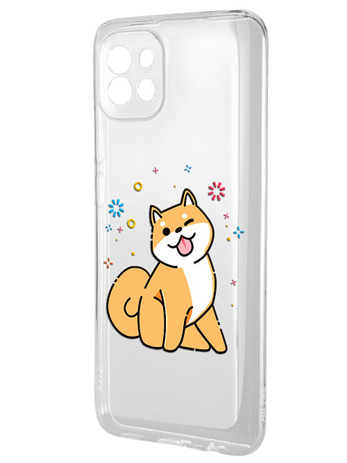 Силиконовый чехол для Samsung Galaxy A03 Собака Сиба-ину