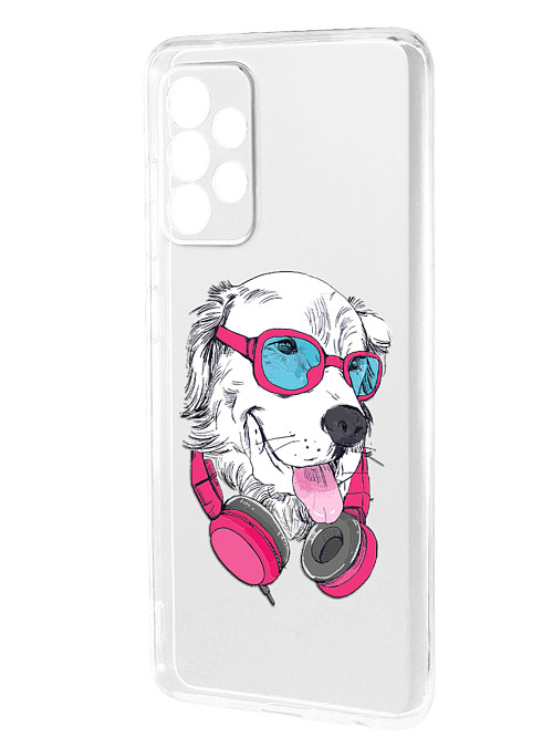 Силиконовый чехол для Samsung Galaxy A52 (4G) "Стильный пёс"