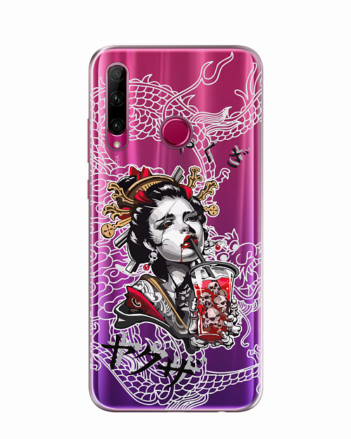 Силиконовый чехол для Honor 10i Geisha Bloody