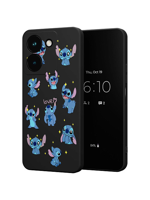 Силиконовый чехол для Vivo Y36 (4G) "NOVEL: Stitch love"