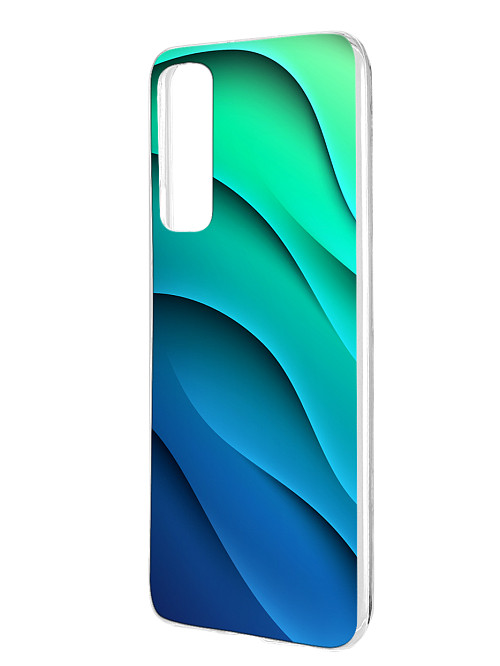 Силиконовый чехол для Huawei P Smart (2021) "Лазурные волны"
