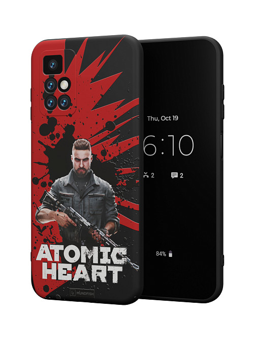 Силиконовый чехол для Xiaomi Redmi 10 "Atomic Heart: Майор Нечаев"