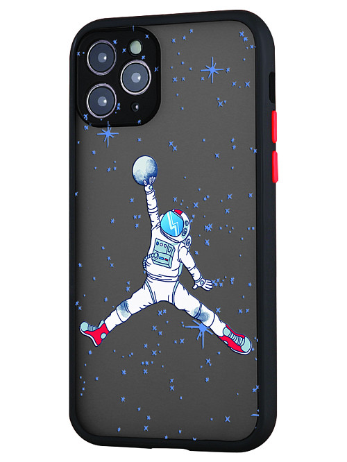Противоударный чехол для Apple iPhone 11 Pro Космический баскетбол