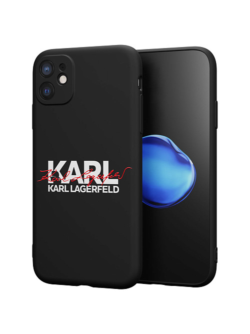 Силиконовый чехол для Apple iPhone 11 "NOVEL: Lagerfeld V.2"