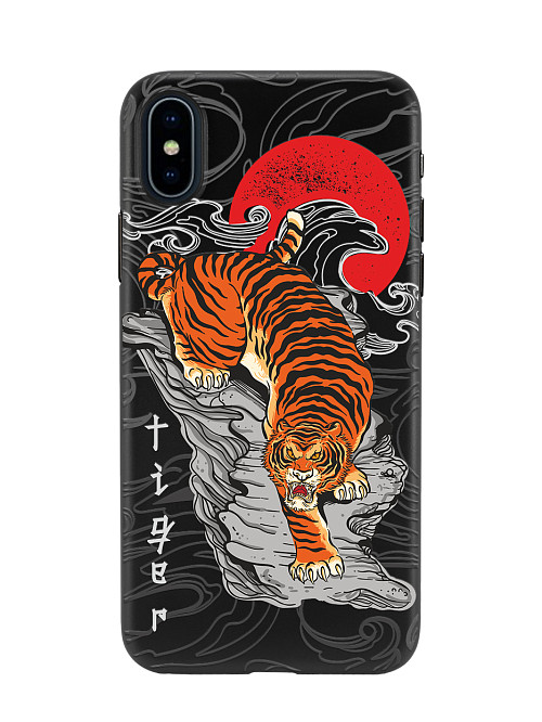 Силиконовый чехол для Apple iPhone X "Китайский тигр"