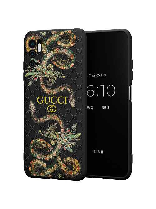 Силиконовый чехол для Xiaomi Redmi Note 10T "NOVEL: Gucci"