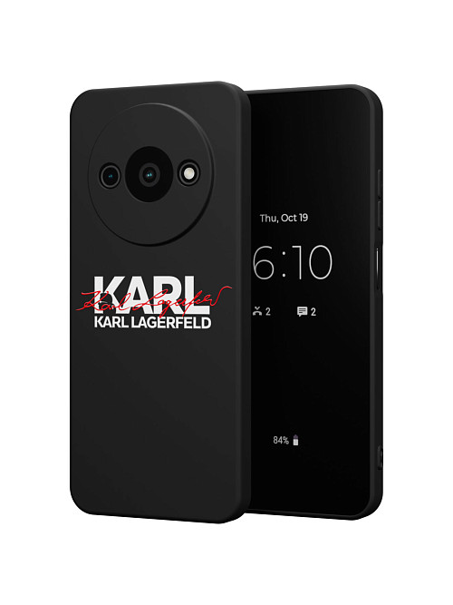 Силиконовый чехол для Xiaomi Redmi A3 "NOVEL: Lagerfeld V.2"