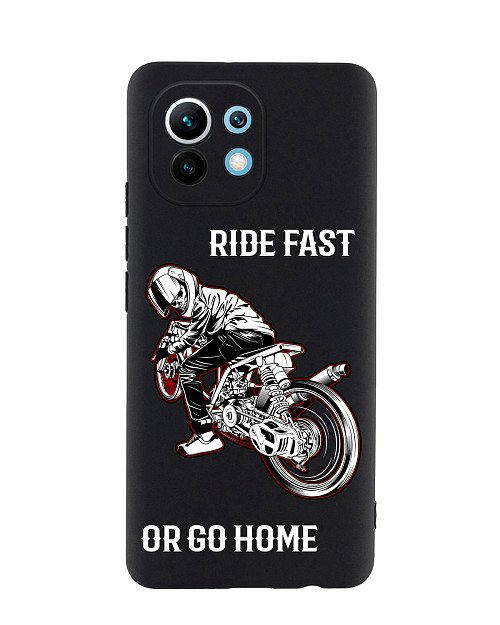 Силиконовый чехол для Xiaomi Mi 11 "Ride fast or go home"