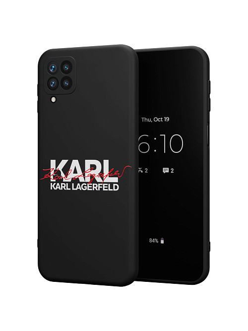 Силиконовый чехол для Samsung Galaxy A12 (4G) "NOVEL: Lagerfeld V.2"