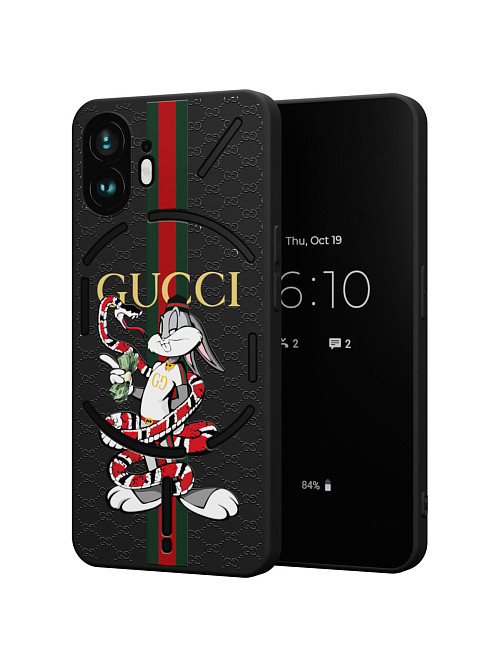 Силиконовый чехол для Nothing Phone 2 "NOVEL: Багз Банни Gucci"