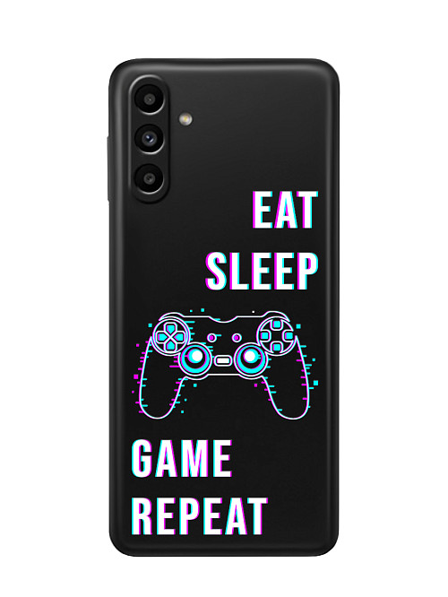 Силиконовый чехол для Samsung Galaxy A13 (4G) Eat Sleep Game repeat