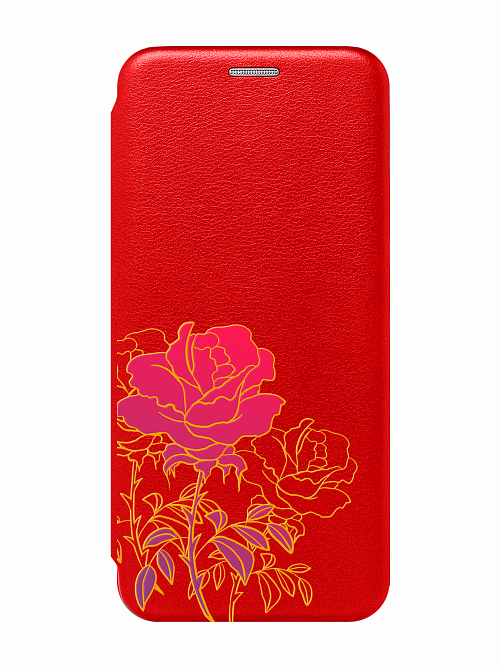 Чехол книжка для Samsung A54 (5G) "Золотой цветок"