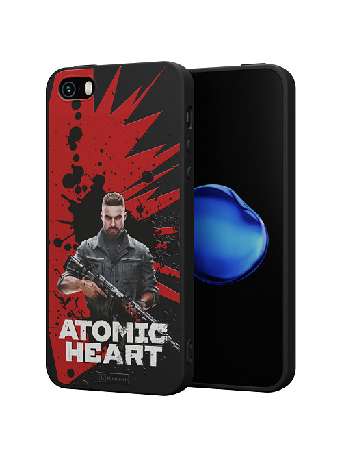 Силиконовый чехол для Apple iPhone SE (2016) "Atomic Heart: Майор Нечаев"