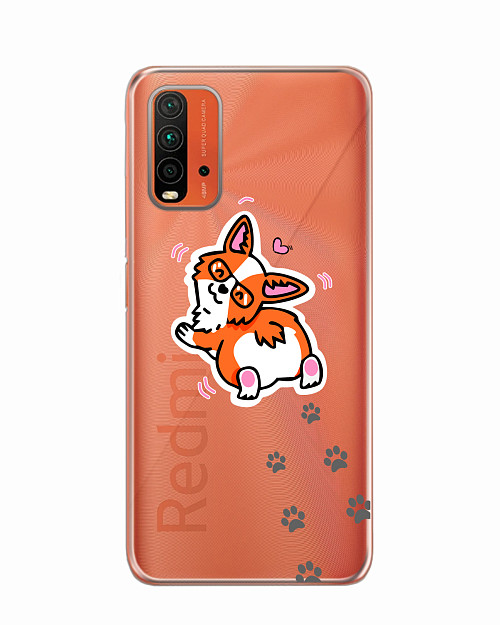 Силиконовый чехол для Xiaomi Redmi 9T "Маленький Корги"