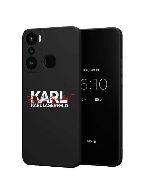 Силиконовый чехол для Infinix Hot 20i "NOVEL: Lagerfeld V.2"