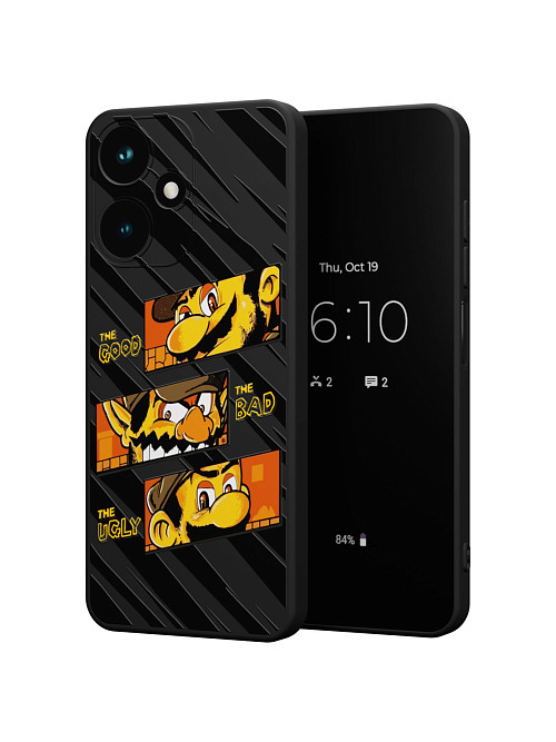 Силиконовый чехол для Infinix HOT 30 PLAY "NOVEL: Good Bad Ugly"