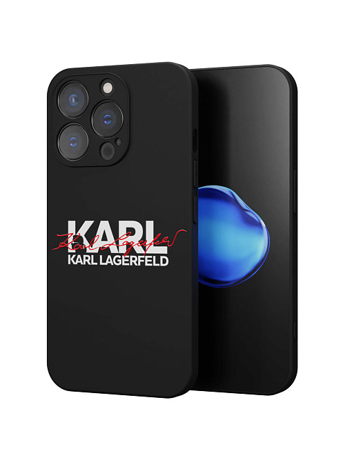 Силиконовый чехол для Apple iPhone 13 Pro "NOVEL: Lagerfeld V.2"