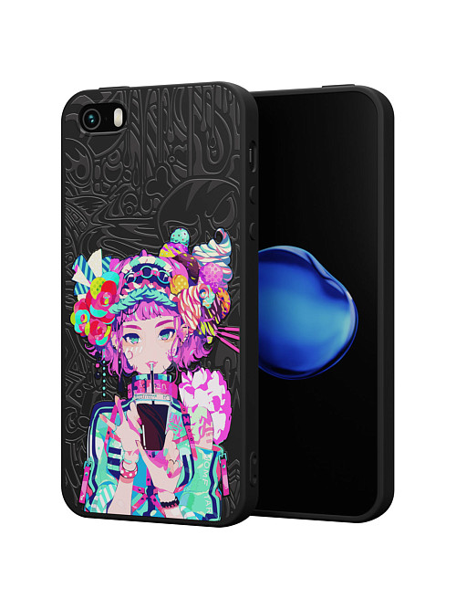 Силиконовый чехол для Apple iPhone SE (2016) "Lolipop girl"