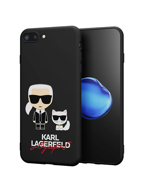 Силиконовый чехол для Apple iPhone 8 Plus "NOVEL: Lagerfeld"