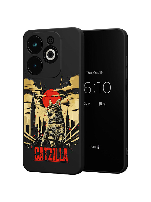 Силиконовый чехол для Infinix HOT 40i "Catzilla"