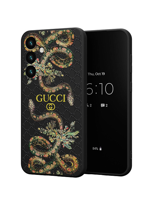 Силиконовый чехол для Samsung Galaxy S23 FE "NOVEL: Gucci"