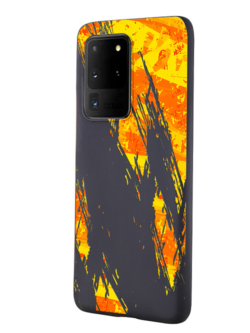 Силиконовый чехол для Samsung Galaxy S20 Ultra Оранжевая краска