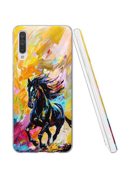 Силиконовый чехол для Samsung Galaxy A30S "Лошадь V.2"