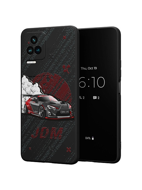 Силиконовый чехол для Poco F4 (5G) "JDM чёрная машина"