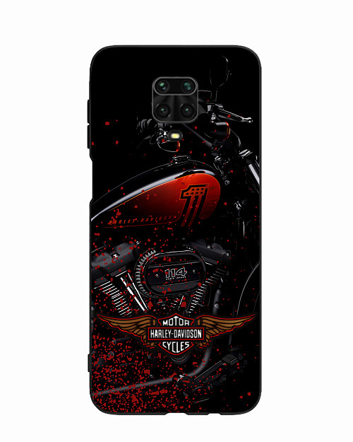 Силиконовый чехол для Xiaomi Redmi Note 9 Pro Мотоцикл Harley-Davidson