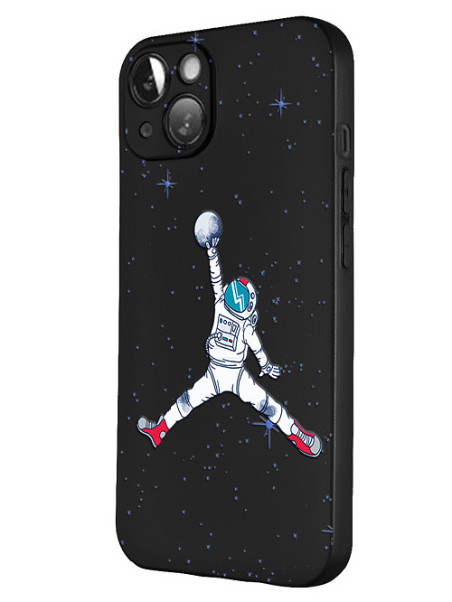 Силиконовый чехол для Apple iPhone 13 Космический баскетбол