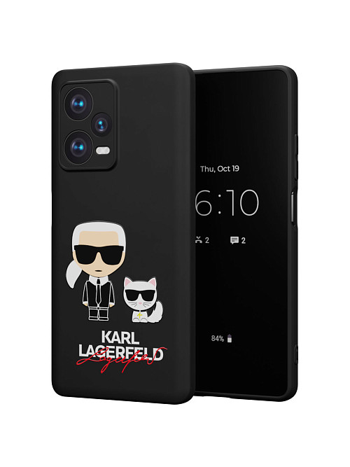 Силиконовый чехол для Xiaomi Redmi Note 12 Pro+ (5G) "NOVEL: Lagerfeld"