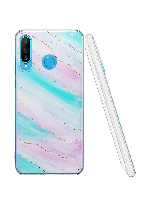 Силиконовый чехол для Huawei P30 Lite "Акварель"