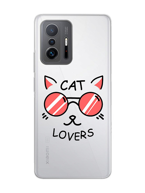 Силиконовый чехол для Xiaomi 11T Cat lovers