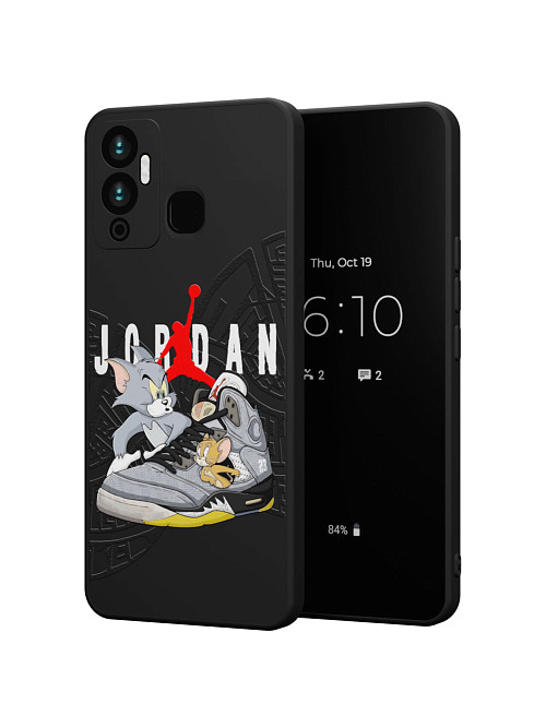 Силиконовый чехол для Infinix Hot 12 Play "NOVEL: Том и Джери х Nike"