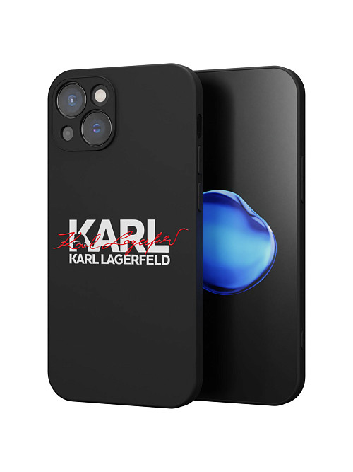 Силиконовый чехол для Apple iPhone 15 Plus "NOVEL: Lagerfeld V.2"