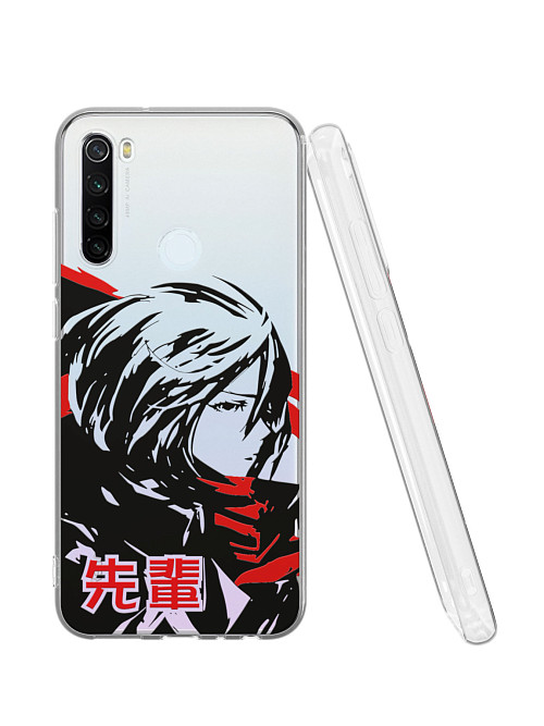 Силиконовый чехол для Xiaomi Redmi Note 8T "Атака титанов - Mikasa Ackerman"