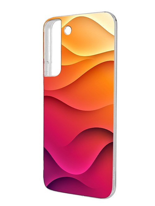 Силиконовый чехол для Samsung Galaxy S22 (5G) Розовые волны