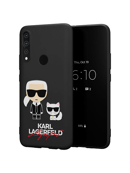 Силиконовый чехол для Honor 9X "NOVEL: Lagerfeld"