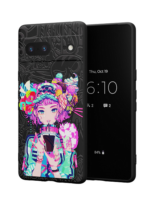 Силиконовый чехол для Google Pixel 7 "Lolipop girl"