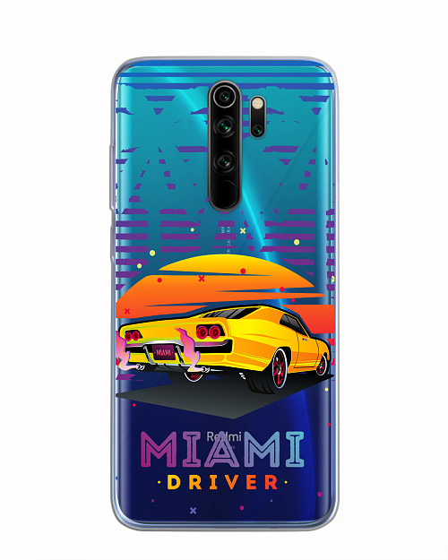 Силиконовый чехол для Xiaomi Redmi Note 8 Pro "Miami driver"