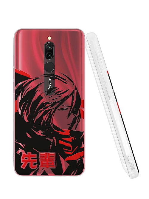 Силиконовый чехол для Xiaomi Redmi 8 "Атака титанов - Mikasa Ackerman"