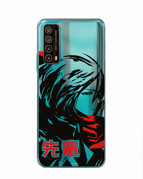 Силиконовый чехол для Huawei P Smart (2021) "Атака титанов - Mikasa Ackerman"