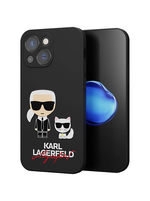 Силиконовый чехол для Apple iPhone 13 mini "NOVEL: Lagerfeld"