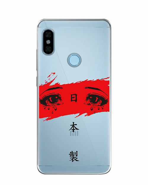 Силиконовый чехол для Xiaomi Redmi Note 5 Pro Грустные глаза аниме