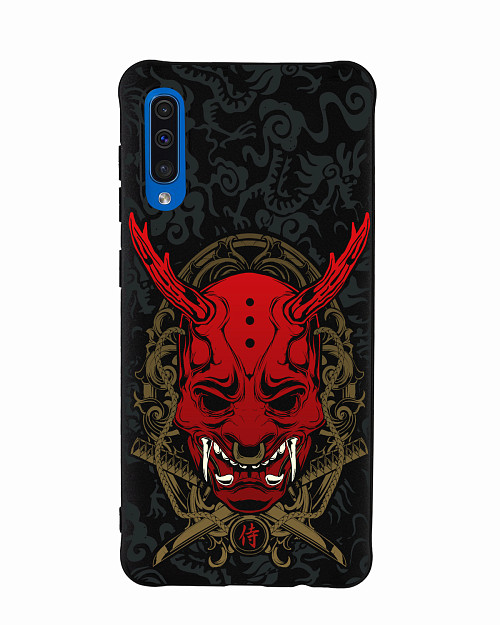 Силиконовый чехол для Samsung Galaxy A50S "Red Oni mask"