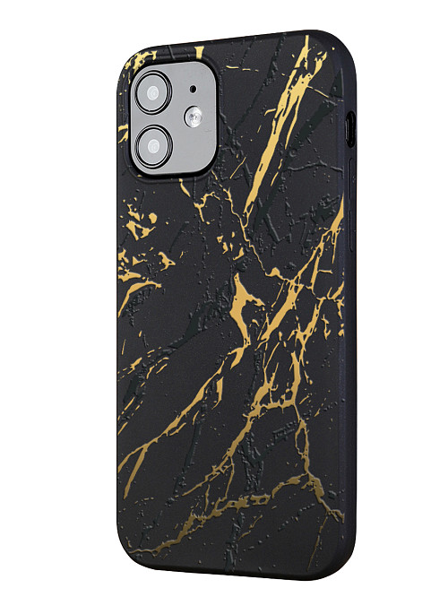 Силиконовый чехол для Apple iPhone 12 Pro "Золотой мрамор"