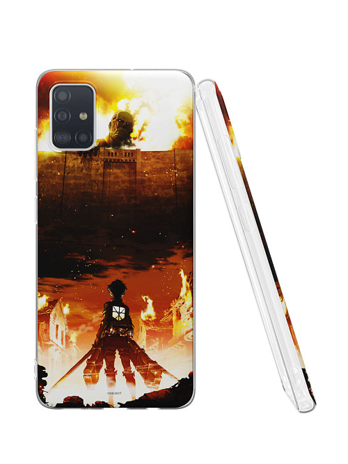 Силиконовый чехол для Samsung Galaxy A51 (4G) "AOT: Колоссальный и Эрен" Силиконовый чехол для Samsung Galaxy A51 (4G) "AOT: Колоссальный и Эрен"